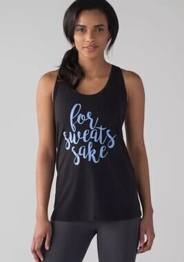 Lululemon Black Racerback Tank Top Womens Small Sleeveless Workout Top